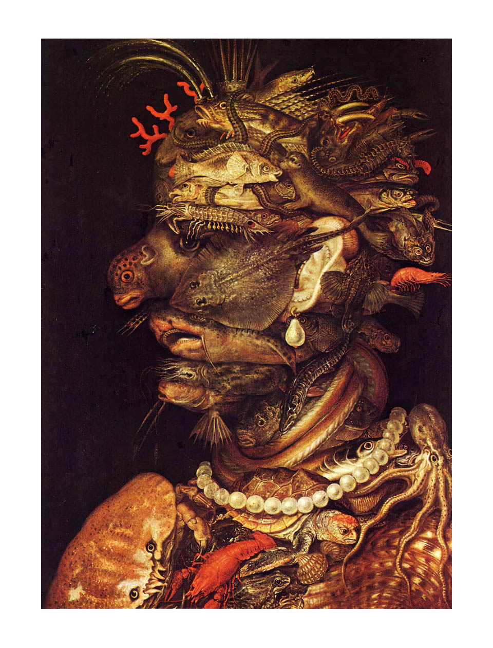 arcimboldo sea animals gestalt portrait